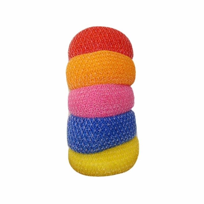 Premium Dish Washer Scrubber – 5 Pieces Heavy-Duty Round Kitchen Cleaning Set