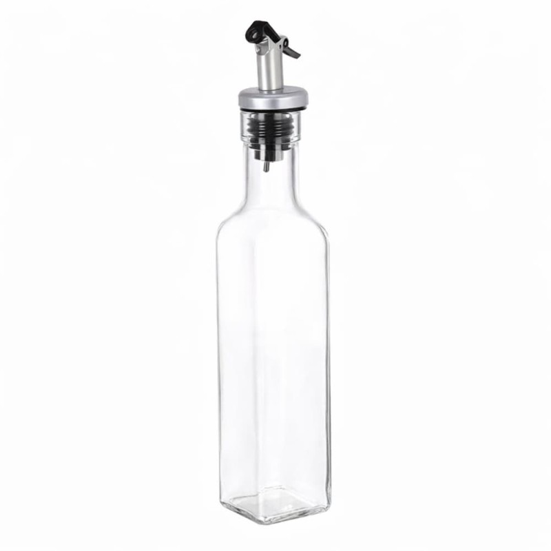 500ML Glass Oil Bottle with Scale – Leak Proof Design