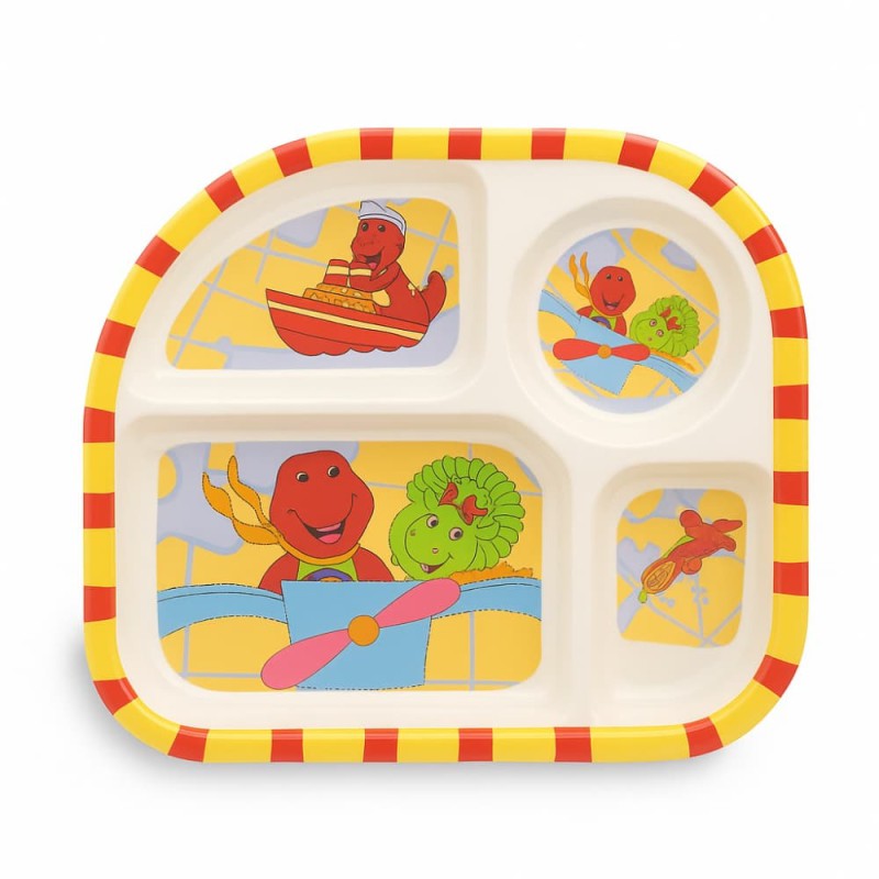 Cute Baby Melamine Plate 4 Compartment Feeding Dish