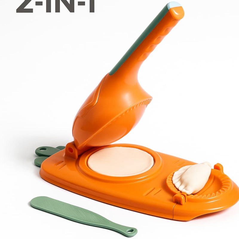 2-in-1 Dumpling & Momo Maker – Pitha Press & Dough Skin Mold Tool for Easy Homemade Snacks
