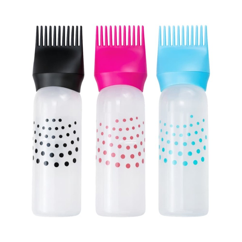 180ml Hair Dye Bottle with Oil Comb Applicator – Refillable Salon Tool