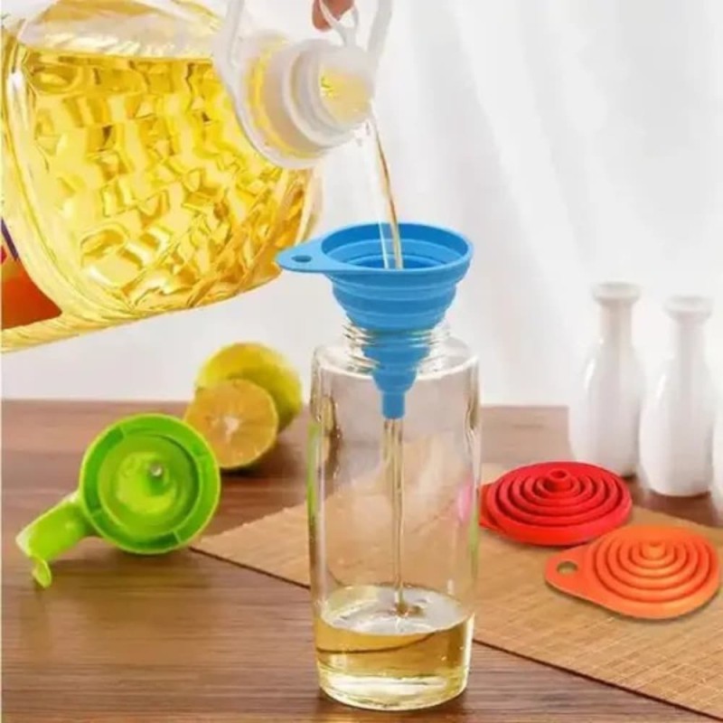 Food-Grade Silicone Foldable Mini Funnel - Kitchen Tool for Oil & Liquid Dispensing