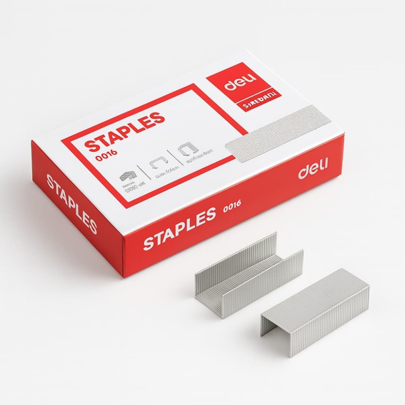 Deli 24/6 Staples – Sharp Tips, 30-Sheet Capacity