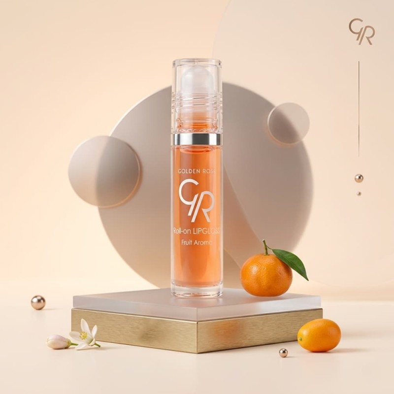 Golden Rose Roll on Lip Gloss-Orange