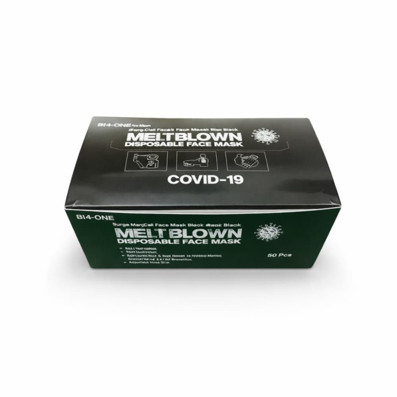 Surgical Face Mask Black – 3 Layer Melt-Blown Filter 50pcs Box