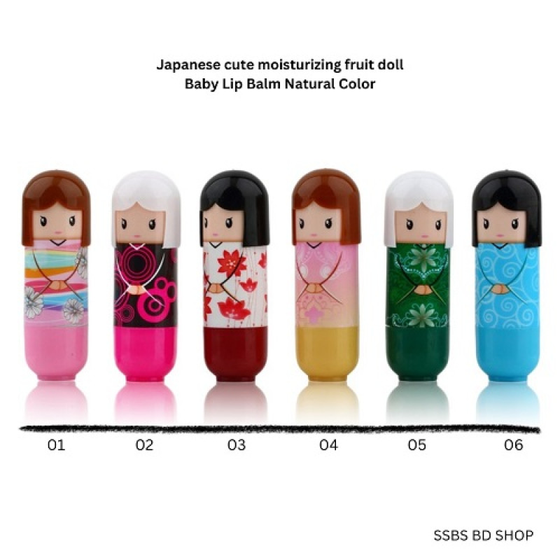 Japanese cute moisturizing fruit doll Baby Lip Balm Natural Color