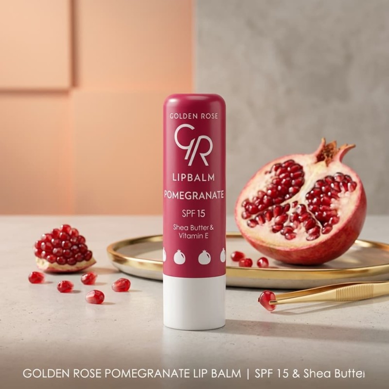 Golden Rose Lip Balm- Pomegranate