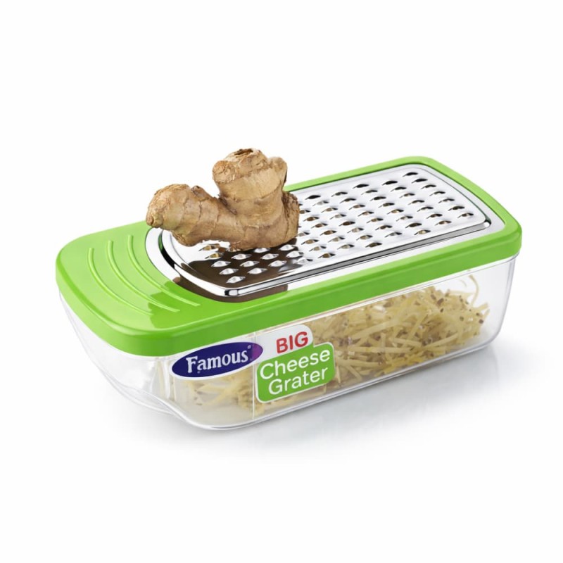 Smart Stainless Steel Cheese & Ginger Grater with Storage Box
