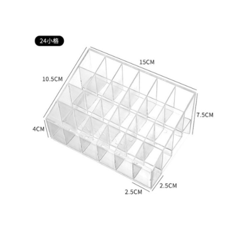 Cosmetic Makeup Jebelroy Case 24Grids Lipstick Box Display Holder Organizer