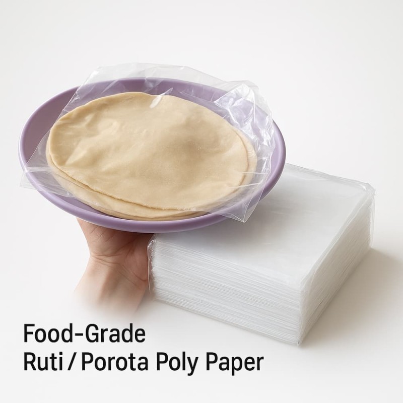 Food-Grade Ruti / Parota Paper 8x8 – Safe & Hygienic Wrap (200 pcs)