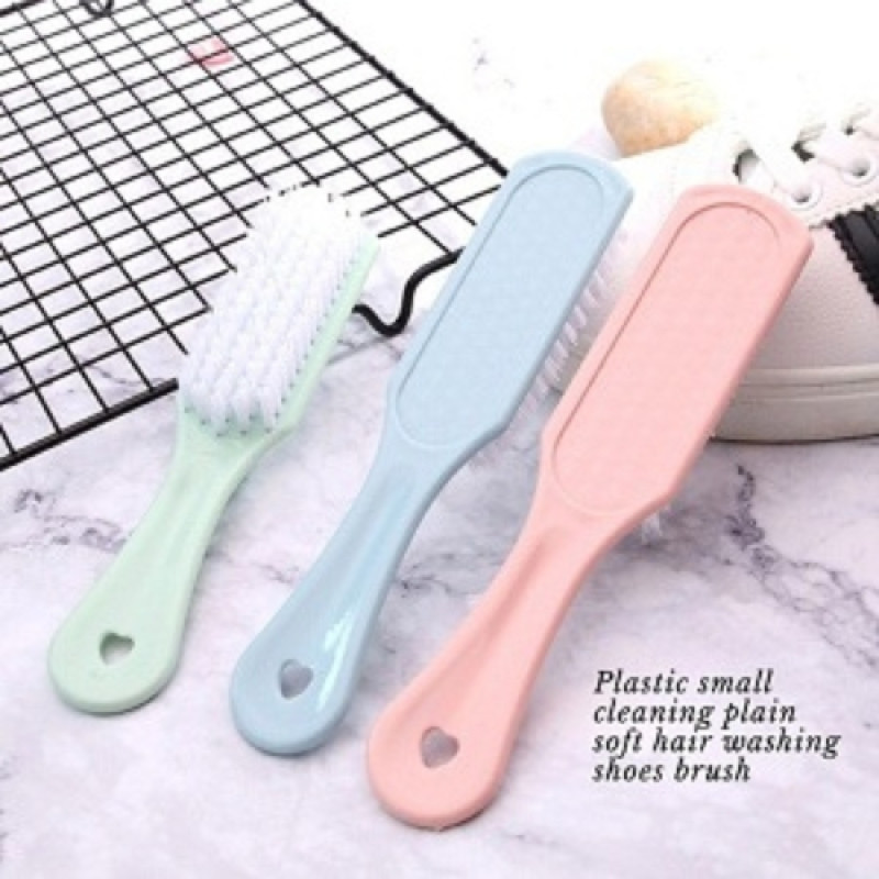 Plastic small cleaning plain soft hair washing shoes brush 1pcs