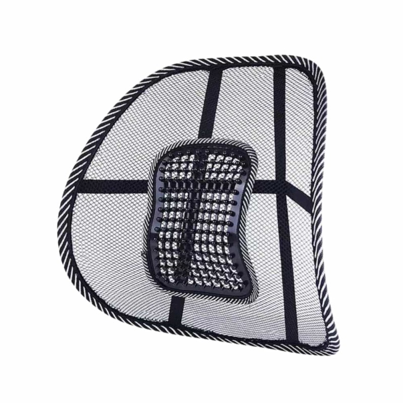 Car Lumbar Support Leather Cushion, Breathable Back Cushion, for Massage and Lumbar Comfort