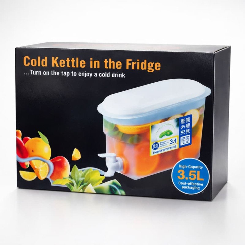 3.5L Cold Beverage Dispenser with Tap for Fridge