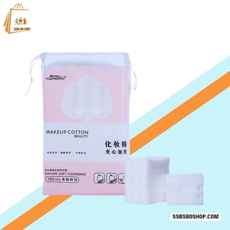 Lameila Premium Quality Double-Sided Three layers Cotton Pads 100 Pcs