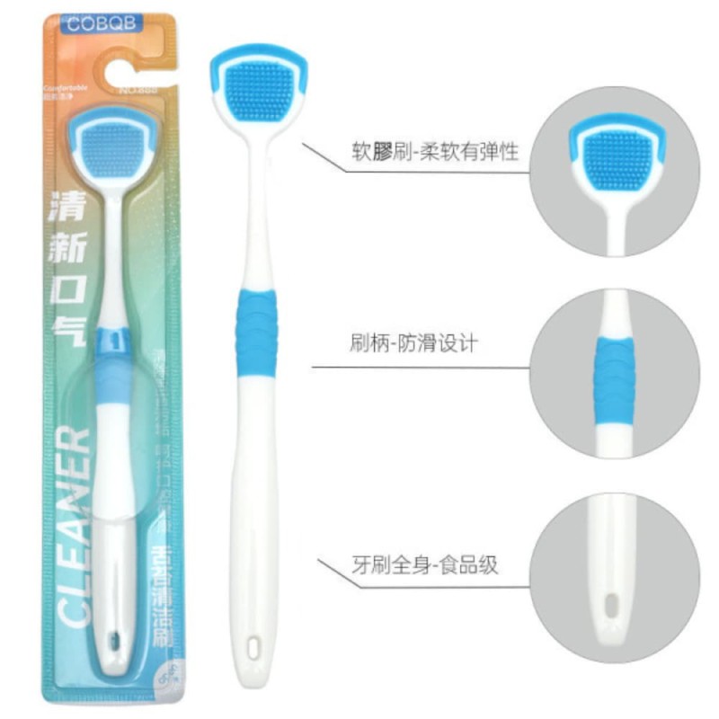 Premium Silicone Tongue Cleaner & Scraper - Fresh Breath Oral Care Tool