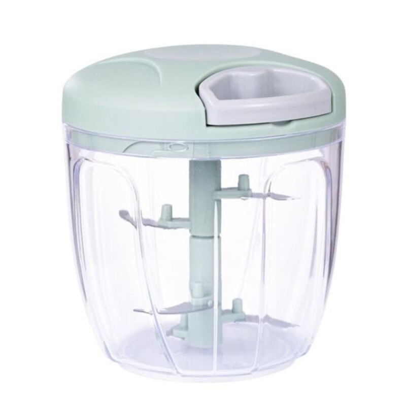 Hand Manual Blender, Vegetable Cutter & Manual Meat Grinder - 900ml, 5-Blade