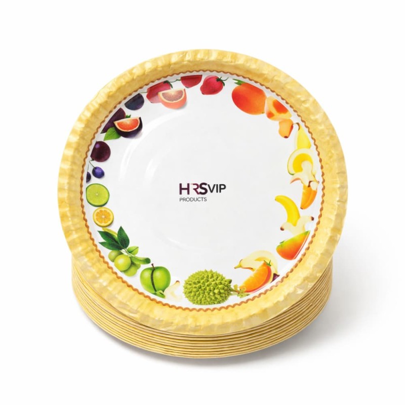 Disposable 300gsm Paper Plate One Time Party Plates 12 Inch – 50pcs (Fruit Design)