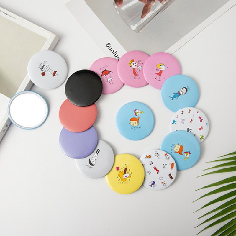 Compact Cartoon Pocket Mirror - Cute, Portable & Gift-Ready