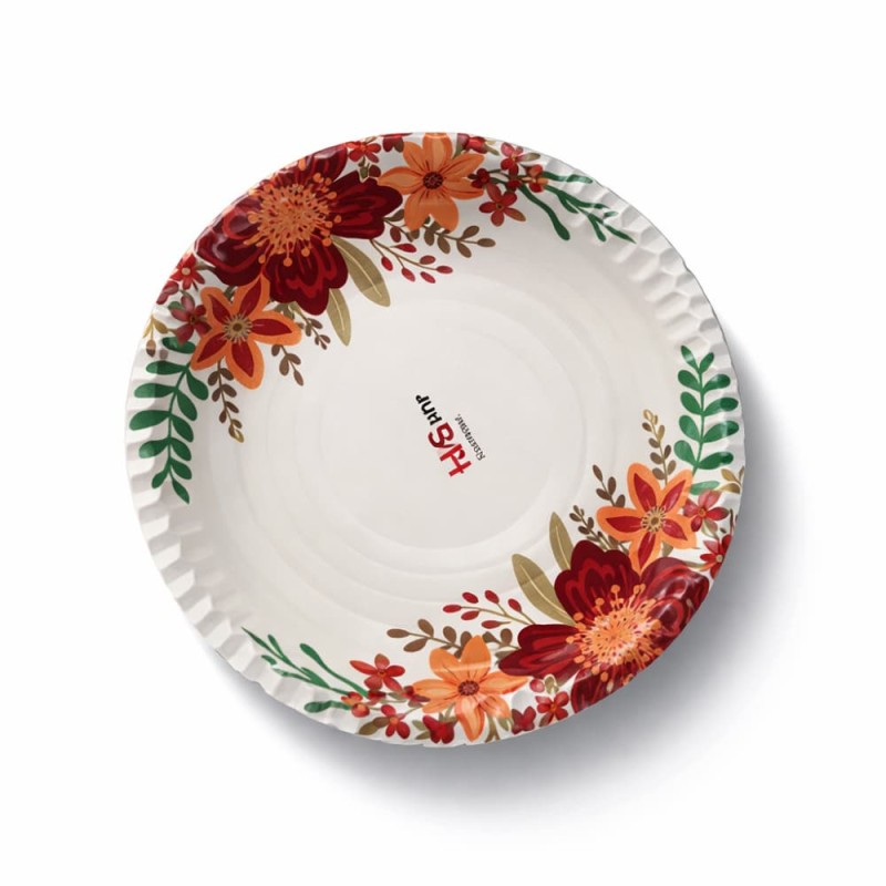 Disposable High Quality 300gsm Plastic One Time Party Plates 12 Inch – 50pcs