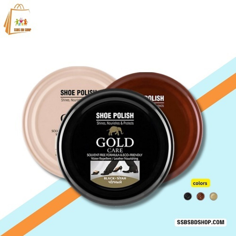 GOLD CARE SHOE PASTE IN METAL TIN 50 ML