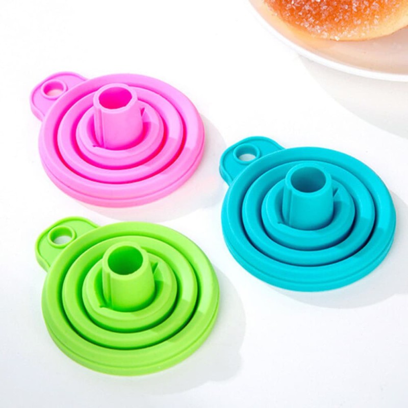 Food-Grade Silicone Foldable Mini Funnel - Kitchen Tool for Oil & Liquid Dispensing