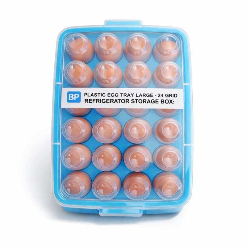 BP Plastic Egg Tray Large – 24 Grid Refrigerator Storage Box