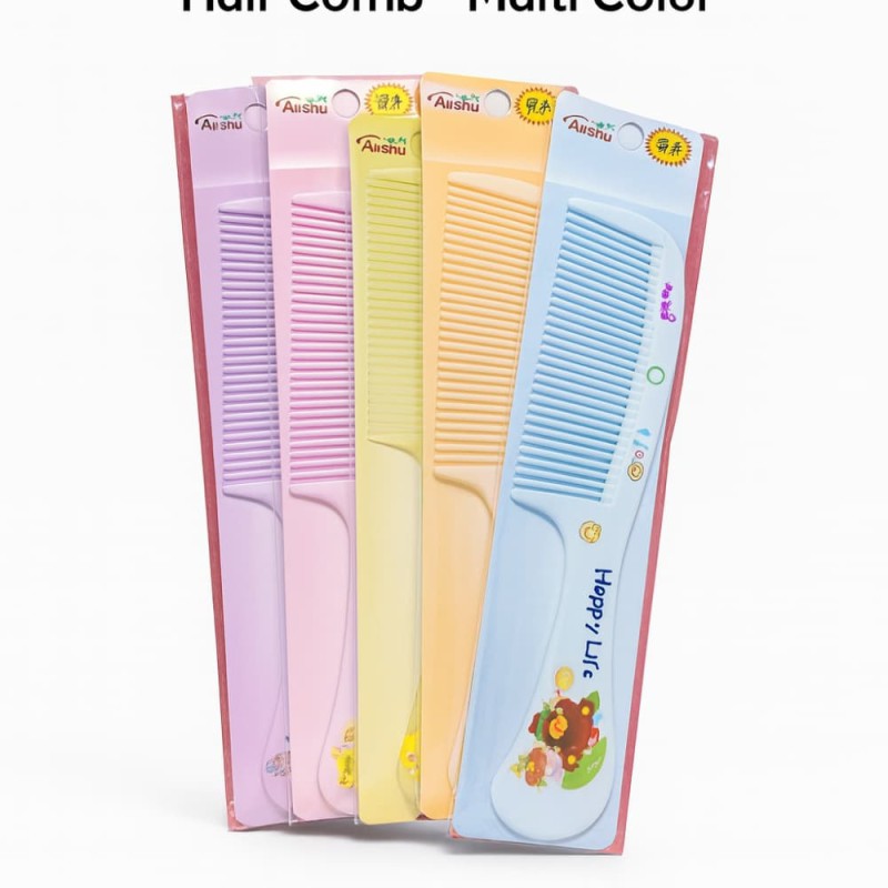 China Single Plastic Hair Comb – Multi Color