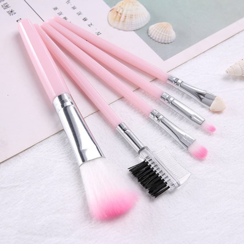 High-quality 5-piece makeup brush set