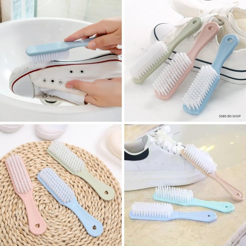 Plastic small cleaning plain soft hair washing shoes brush 1pcs