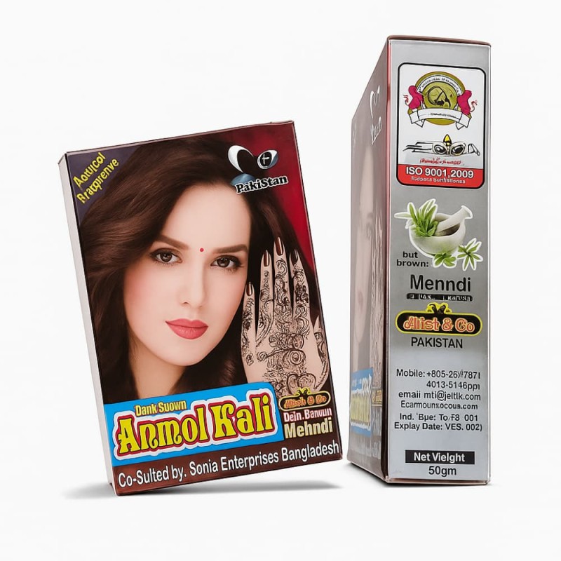Anmol Kali Dark Brown Mehndi Powder 50gm (Original Pakistani)