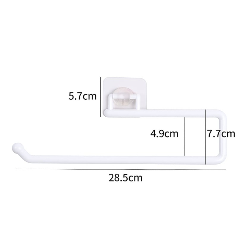 Punch-Free Kitchen Tissue & Paper Roll Holder – Cabinet Storage Rack Organizer