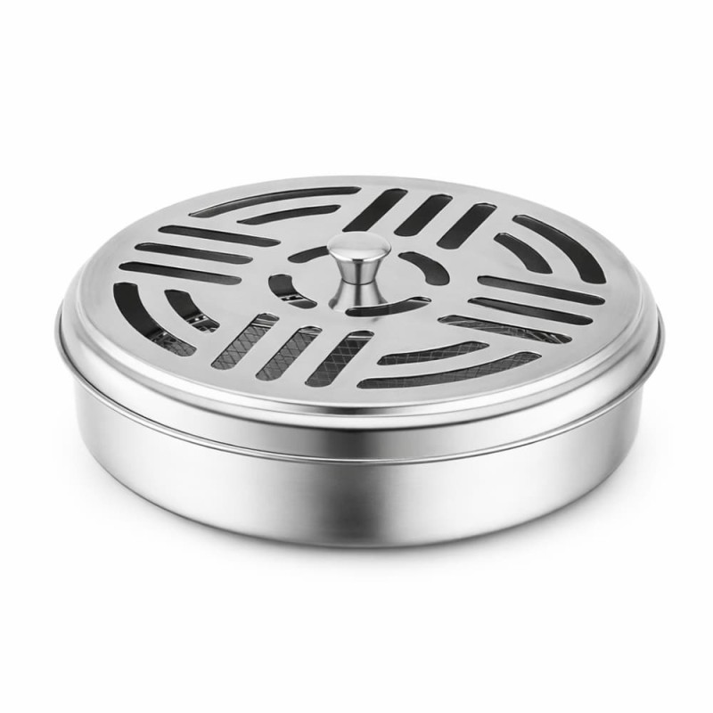Stainless Steel Mosquito Coil Holder – Fireproof Safe Design