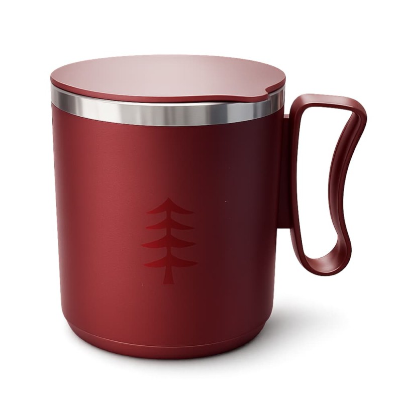 Insulated Stainless Steel Coffee Mug with Lid – Double Wall