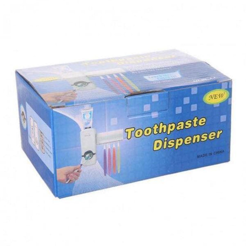 Automatic Toothpaste Dispenser with Toothbrush Holder