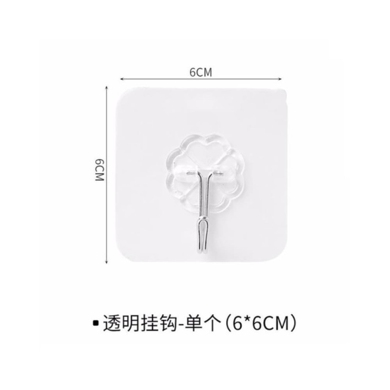 Nail-free strong hook, waterproof traceless, transparent wall-mounted strong adhesive hook