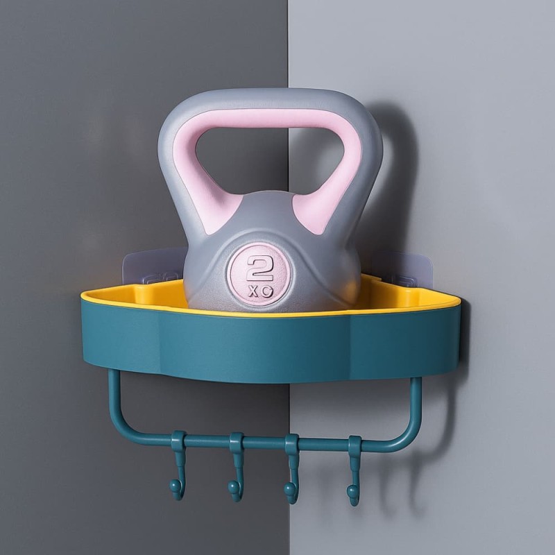 High Quality Punch-free Corner Bathroom & Kitchen Shelf – Nordic Triangle Wall Storage Rack