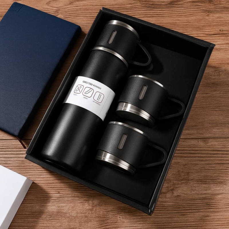 500ML Stainless Steel Thermo Vacuum Flask Gift Set | Office & Outdoor Thermal Bottle with Cup
