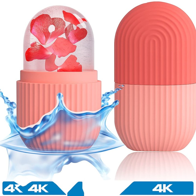 Ice Roller for Face – Glow Cube Facial Massager for Puffiness & Wrinkle Relief