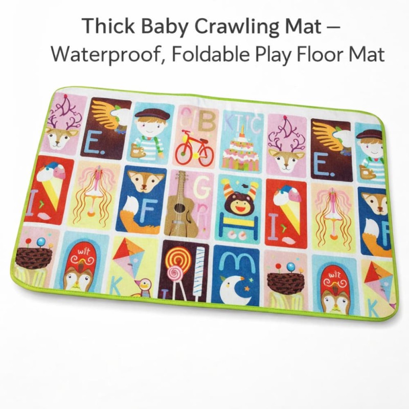 Thick Baby Crawling Mat – Waterproof, Foldable Play Floor Mat