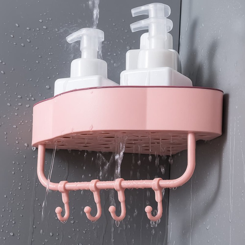 High Quality Punch-free Corner Bathroom & Kitchen Shelf – Nordic Triangle Wall Storage Rack