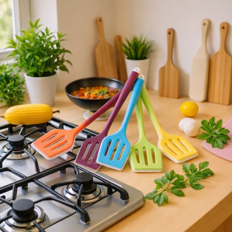 31cm Food Grade Silicone Non-Stick Cooking Spoon – Heat Resistant Kitchen Spatula
