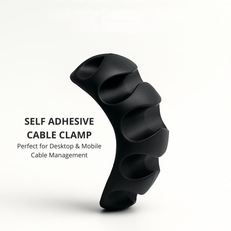 Self Adhesive Cable Clamp Perfect for Desktop & Mobile Cable Management