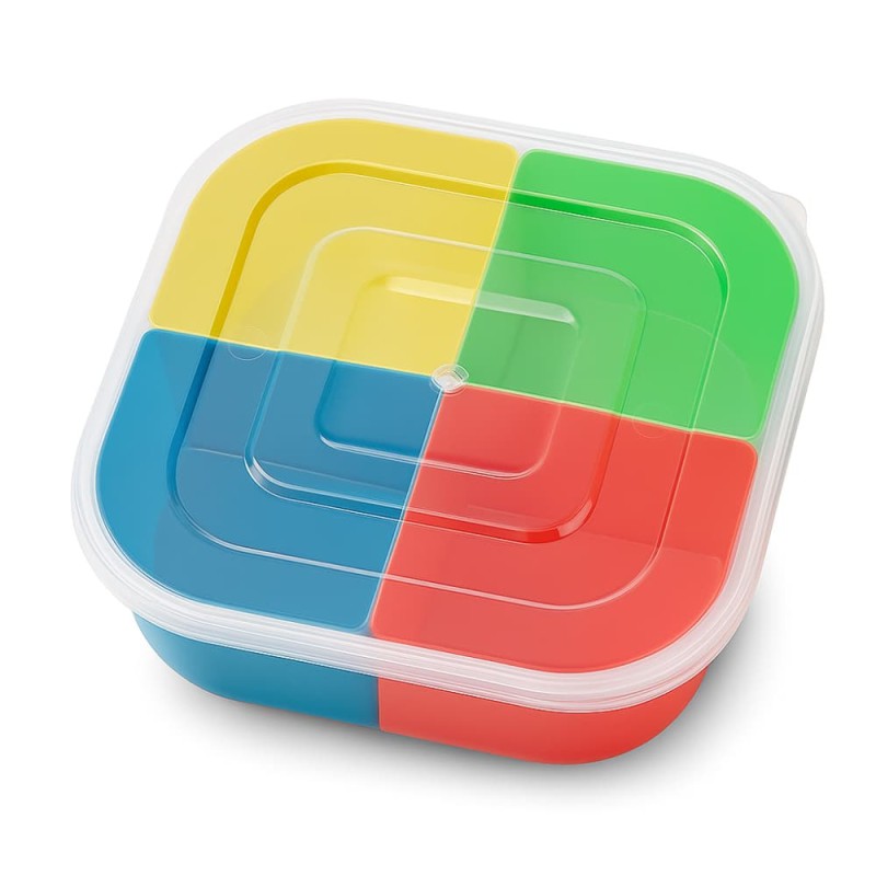 Mosala Dani Square Box – 1 Pc BP Plastic with 4 Small Spice Bowls