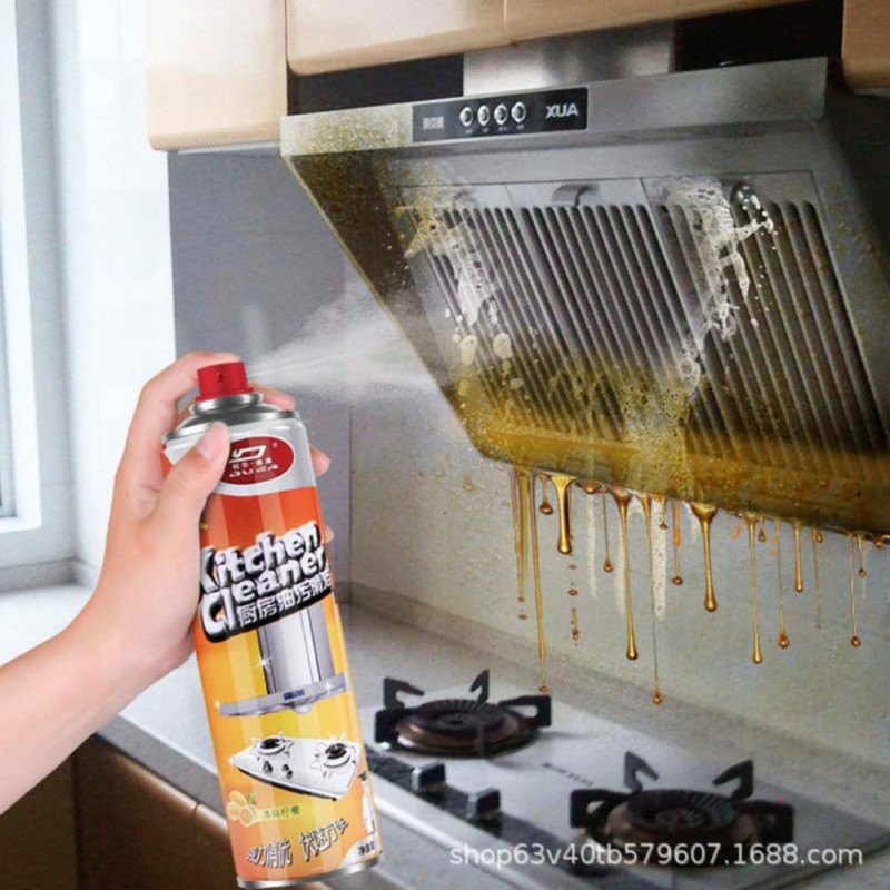 Orange Kitchen Cleaner Foam Spray 500ml – Heavy Oil & Grease Remover