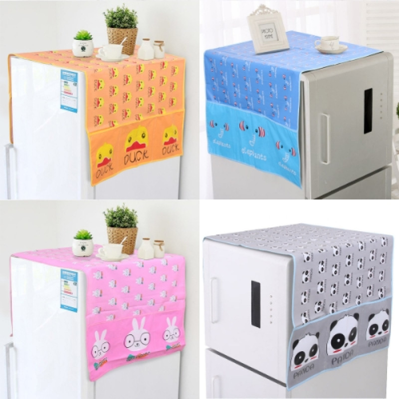 Dustproof Fridge Cover-Multiple Waterproof Refrigerator Cover/Fridge Dustproof Cover with Storage Bag