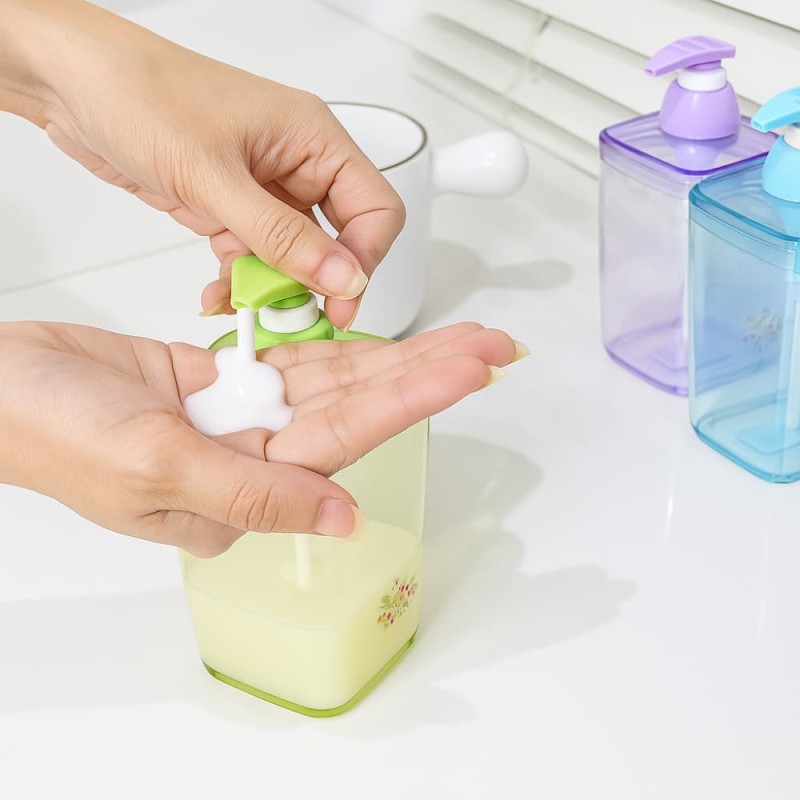 Rose Garden Liquid Soap Dispenser – 420ml Bathroom Soap Holder Jar