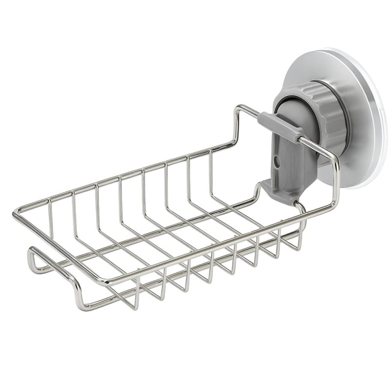 Stainless Steel Faucet Sink Rack – Punch-Free Kitchen & Bathroom Storage Organizer