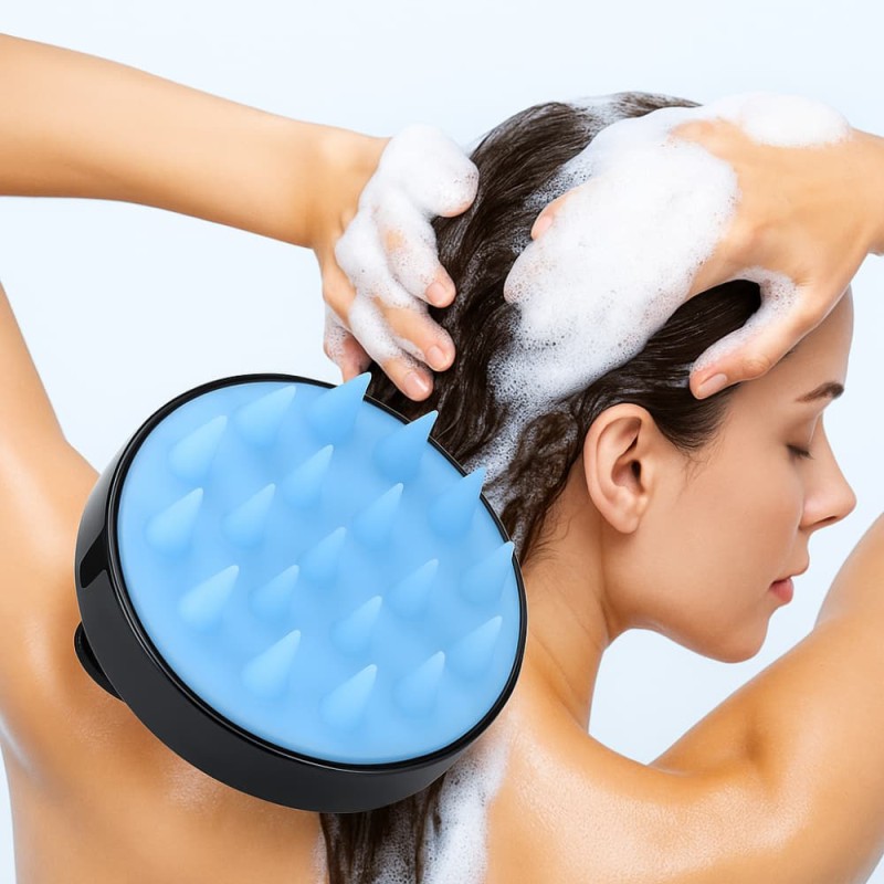 Silicone Hair Scalp Massager Brush – Shampoo & Shower Comb for Hair Care