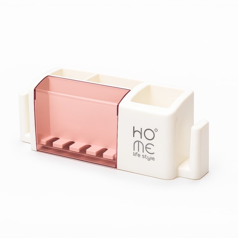 Wall Mounted Plastic Toothbrush Holder and Dispenser
