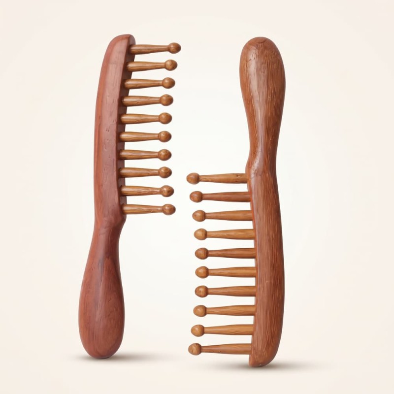 Ball-Tip Wide Tooth Massage Comb